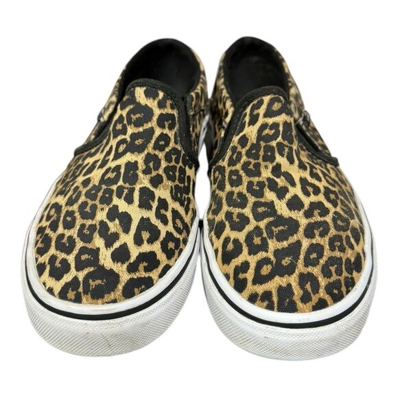 Vans Women's Leopard Classic Asher Canvas Slip-on Sneakers 6 - Picture 4 of 6
